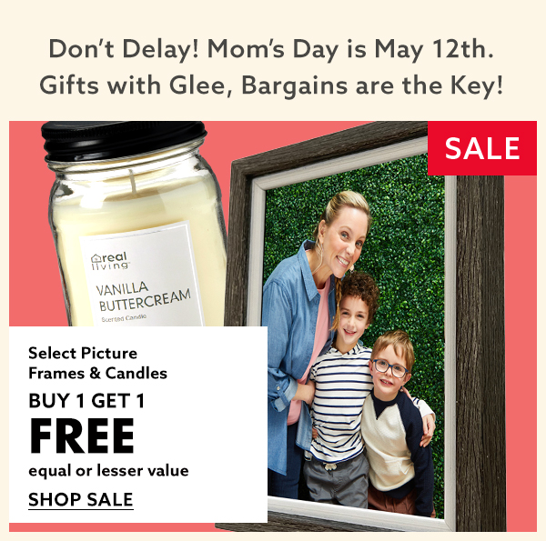 Select Picture Frames & Candles Buy 1 Get 1 Free
