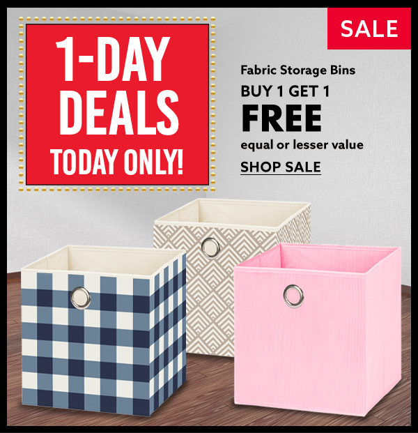 Fabric Storage Bins Buy 1 Get 1 Free