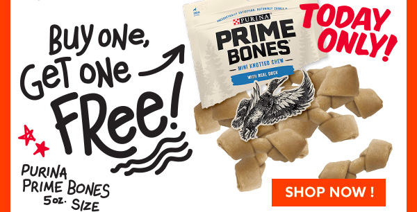 Buy One, Get One Free Purina Prime Bones