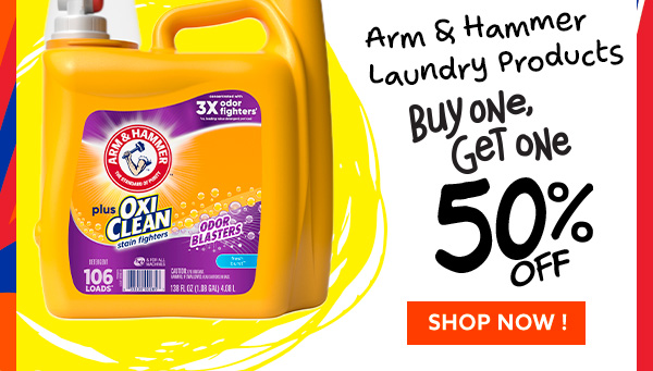 Arm & Hammer Laundry Products Buy One Get One 50% Off