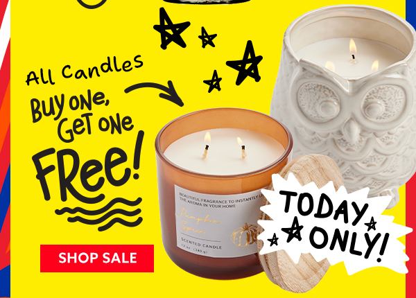 All Candles Buy One Get One Free