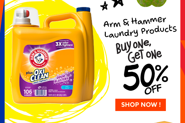 Arm & Hammer Laundry Products Buy One Get One 50% Off