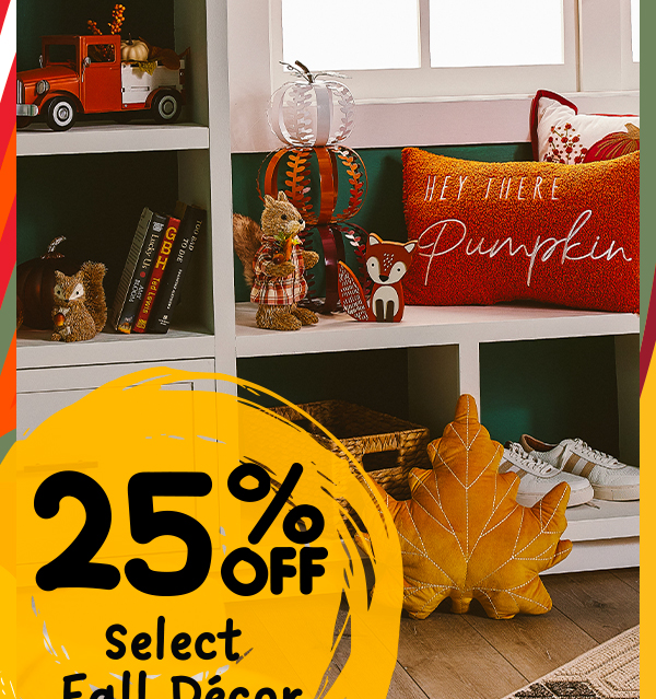 25% off select fall decor