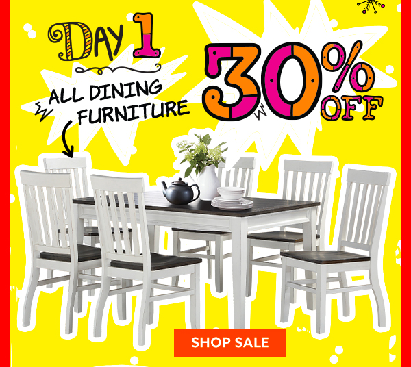All Dining Furniture 30% Off