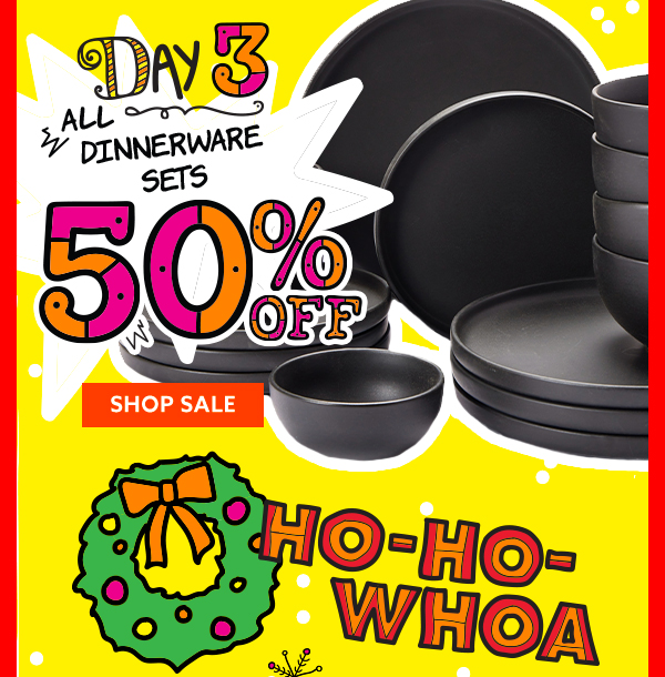 All Dinnerware Sets 50% Off